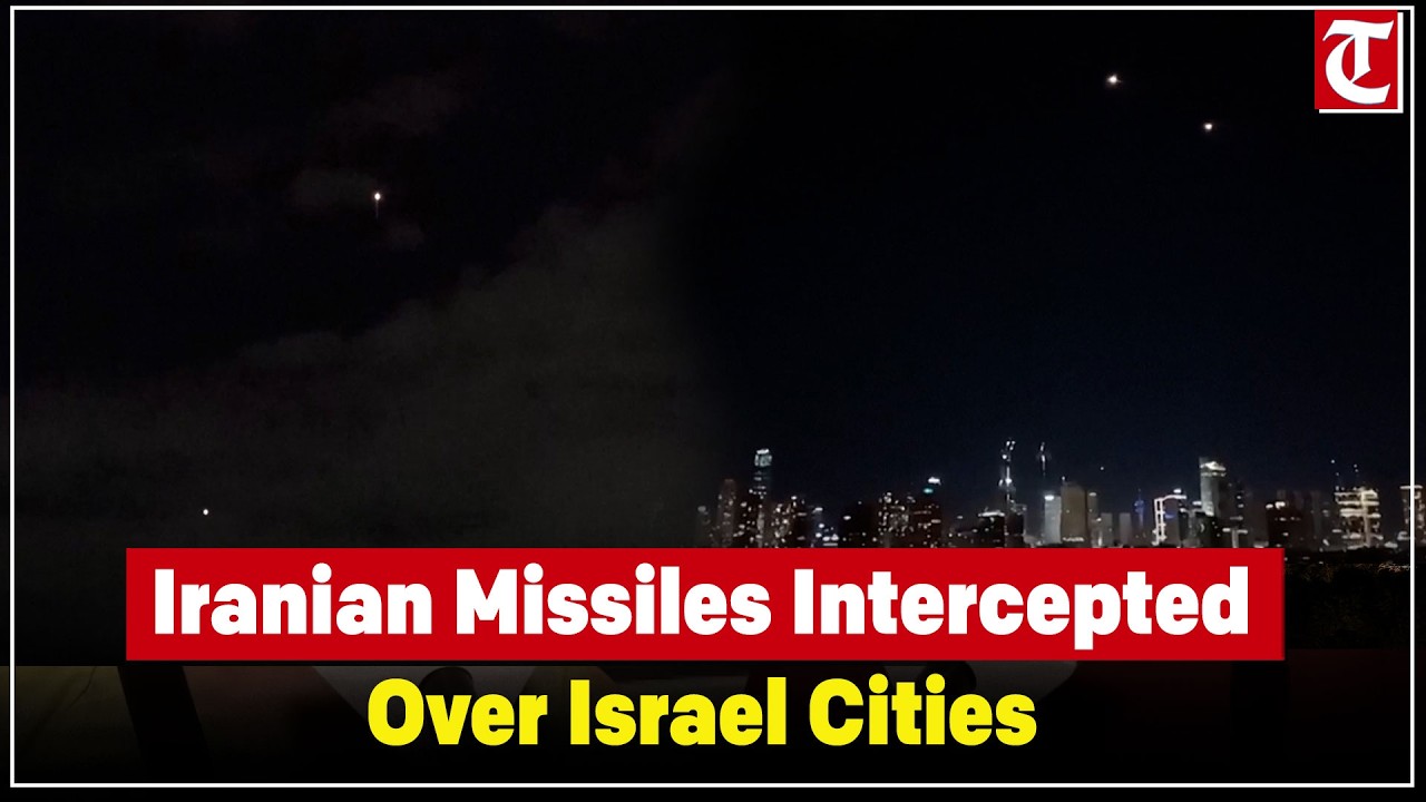 Israel intercepts missiles over Haifa,Tel Aviv as Iran fires latest barrage amid escalating tensions
