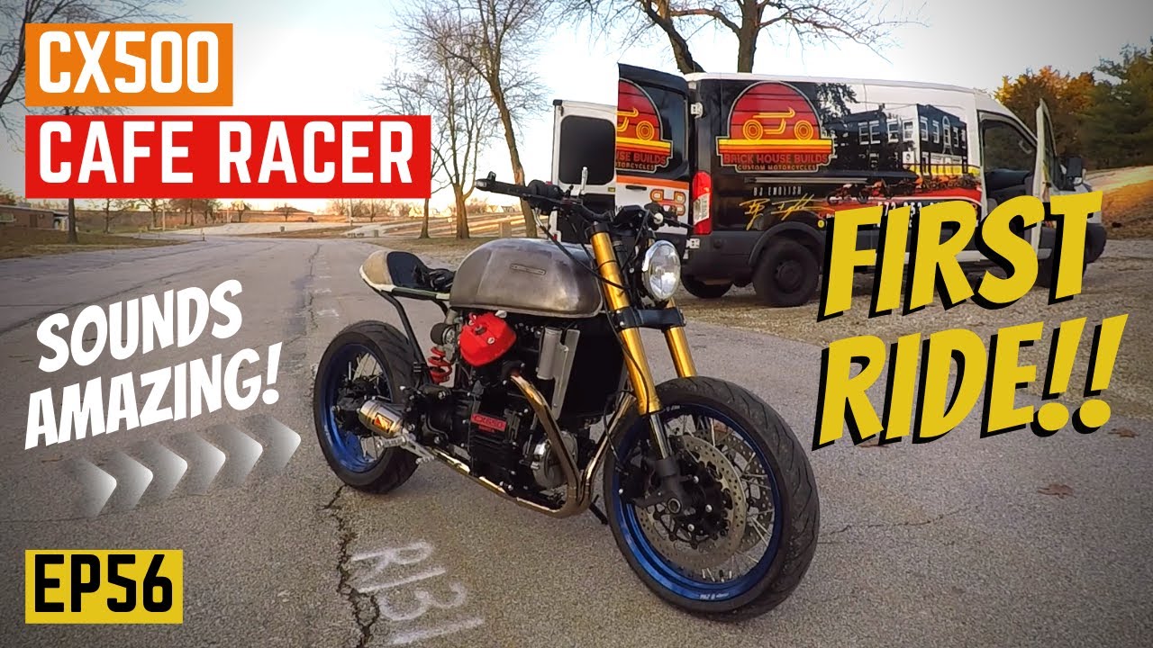 CX500 Cafe Racer First Ride Shakedown Runs!! - Sounds Amazing! - EP56