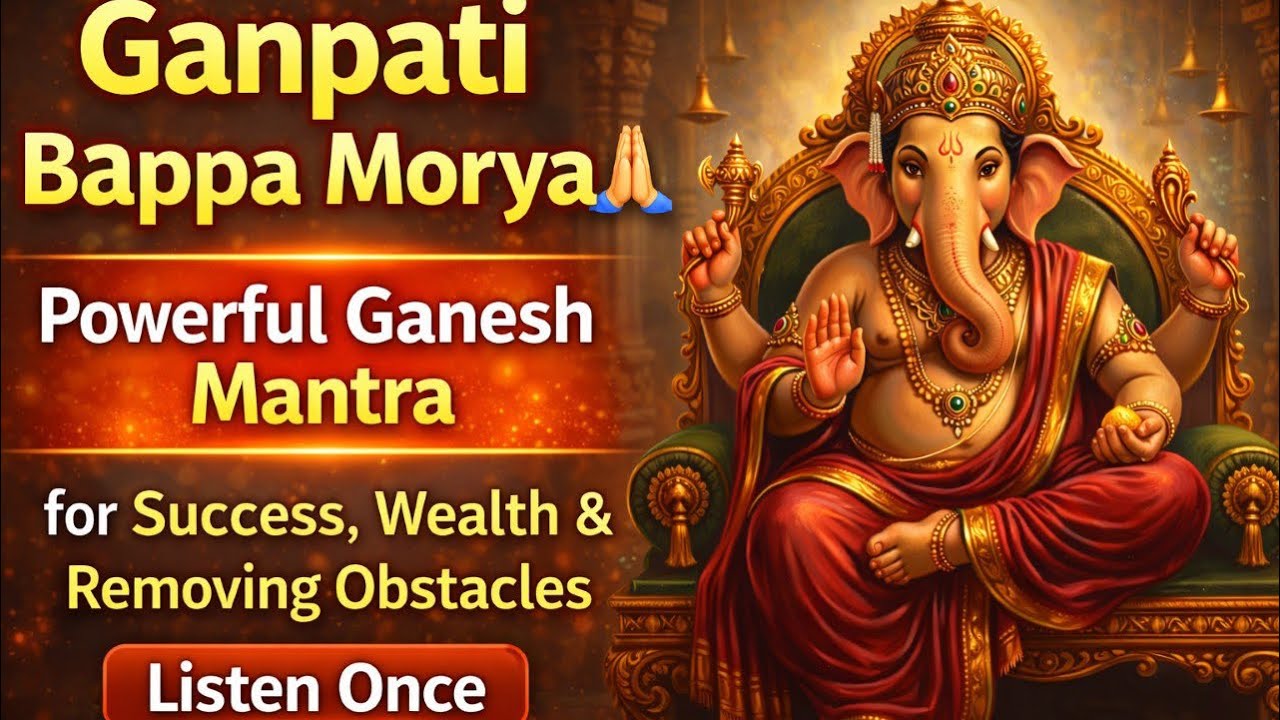 🙏 Ganpati Bappa Morya | Powerful Ganesh Mantra for Success, Wealth & Removing Obstacles 