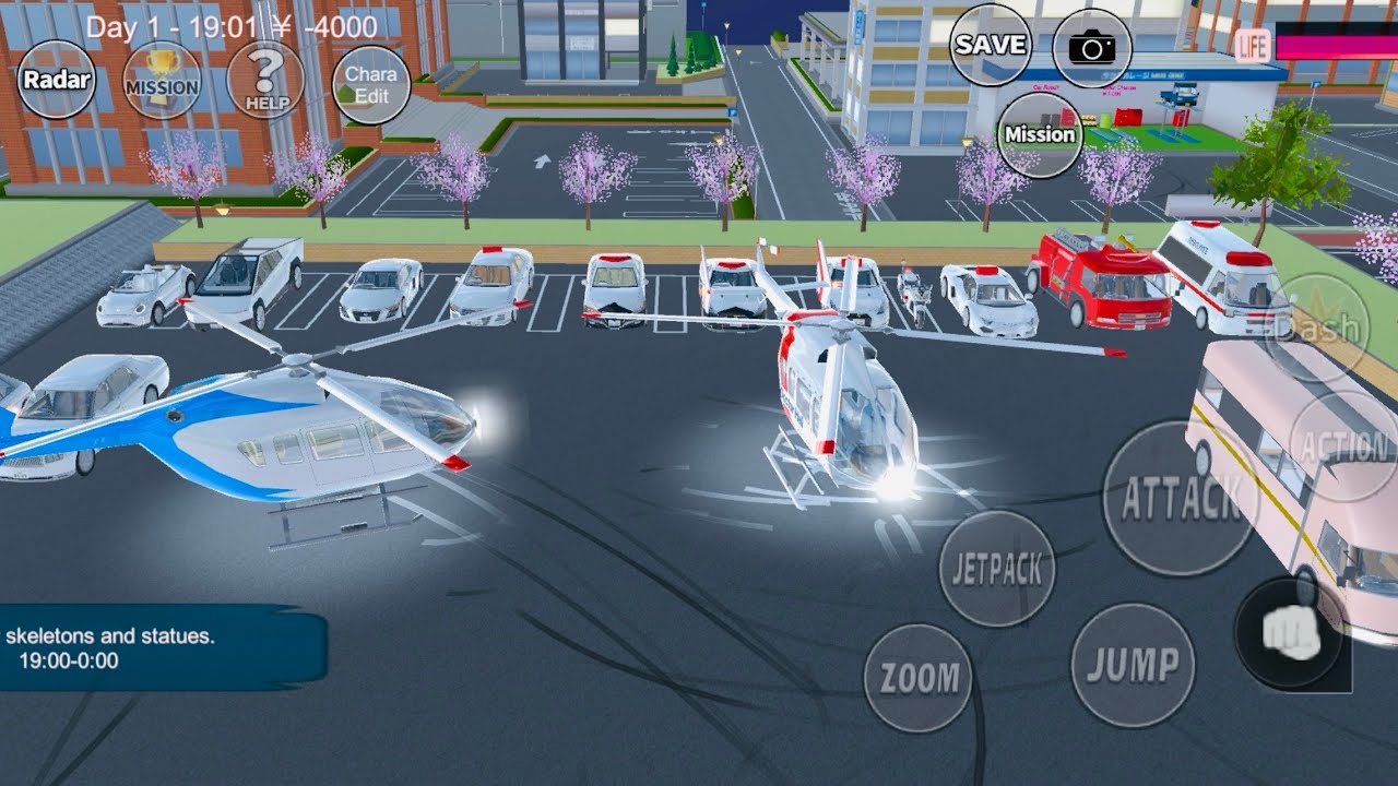 Sakura School Simulator Emergency Parking 🚁🚑 | Helicopters, Ambulance & All 3D cars
