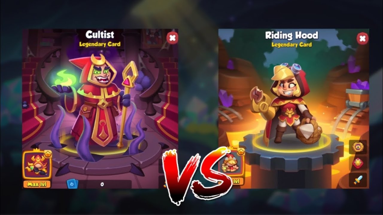 Rush Royale: Max Cultist (2344%) vs Max Riding Hood (3365%)