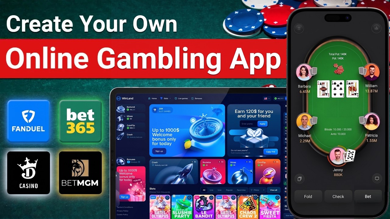 How to Create an Online Gambling App like Draftkings, BetMGM, Caesars or FanDuel?