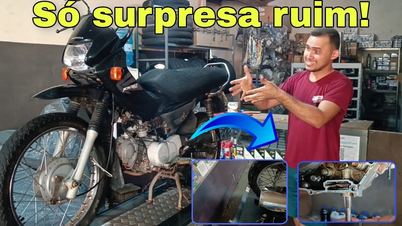 FIZ O MOTOR DE UMA POP 100 QUÊ ESTAVA FUMAÇANDO MUITO!
