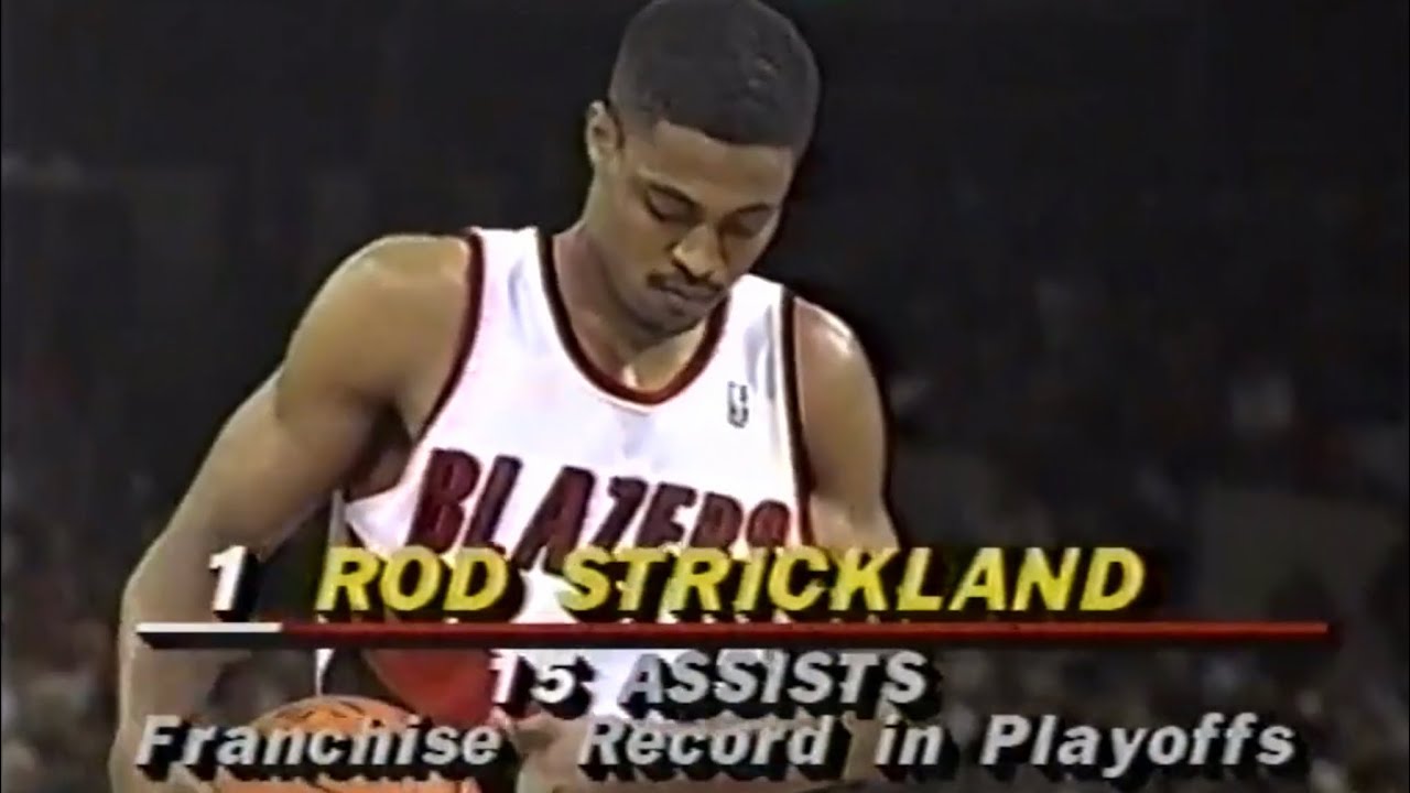 Rod Strickland 25pts 15asts (T-Franchise Playoff Record) vs Rockets (1994 Playoffs Game 3)