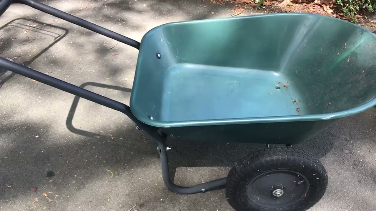 Marathon Yard Rover &ndash; 2 Tire Wheelbarrow Garden Cart Review, Carries up to 300 pounds and super ligh