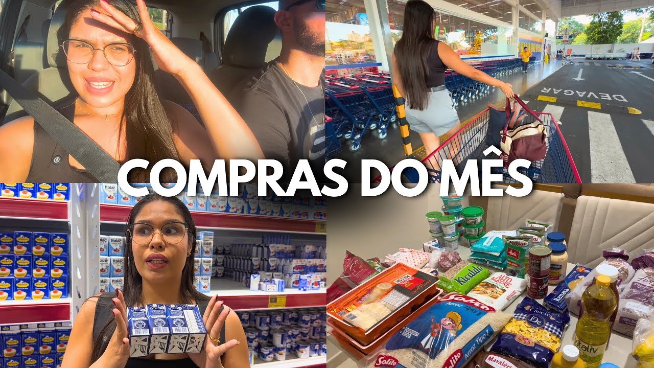 COMPRAS DO MÊS NO ASSAÍ ATACADISTA: Vlog no mercado, organizando as compras, mostramos valor de tudo