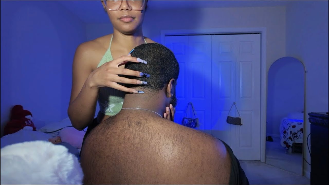 ASMR Aggressive Scalp & Back Scratching On Each Other 💆🏾😴