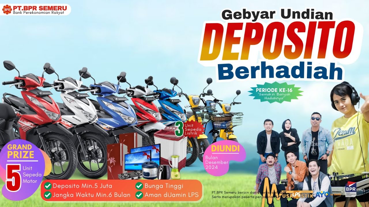 LIVE STREAMING UNDIAN DEPOSITO BERHADIAH PT.BPR SEMERU PERIODE KE-16  TAHUN 2024