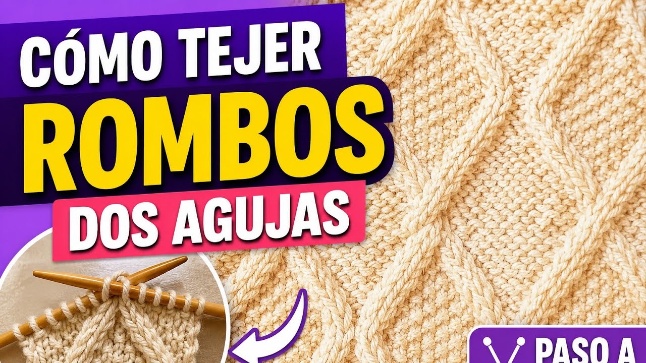 Como Hacer Rombos a DOS AGUJAS Fáciles y Rápidos/Cualquier tamaño
