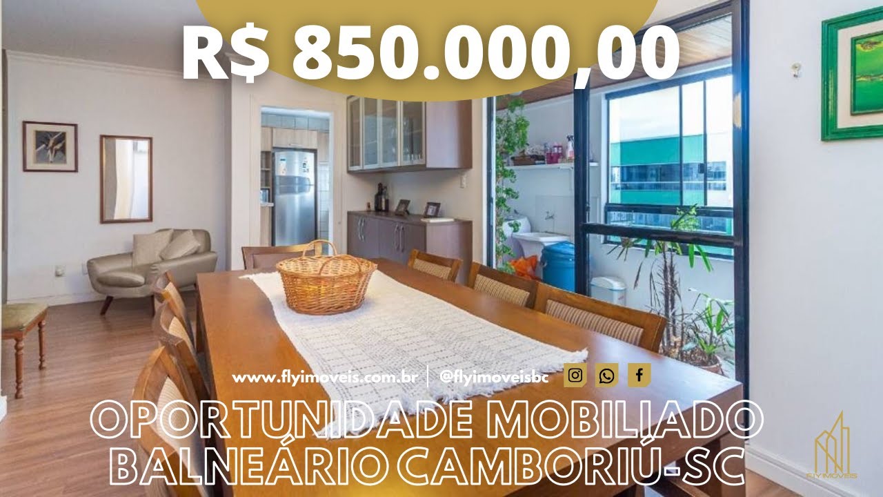 Apartamento 3 dormit&oacute;rios no centro de Balne&aacute;rio Cambori&uacute;.