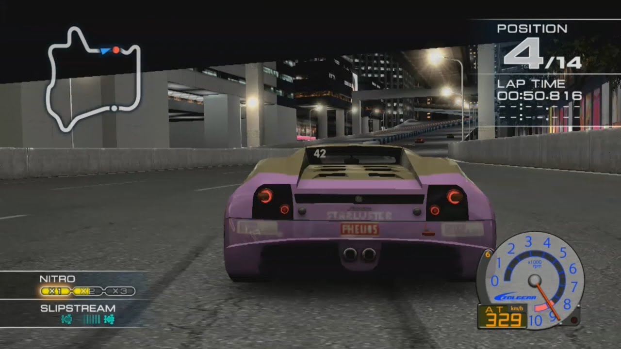 Ridge Racer 7 Maker's Trial DRUAGA with Starnose at Downtown Rave City R [Driver's view]