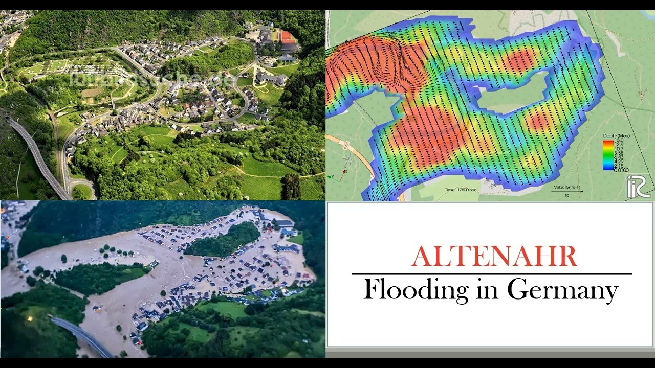 Simulation : flooding particularly in the German using iRIC Nays2DFlood
