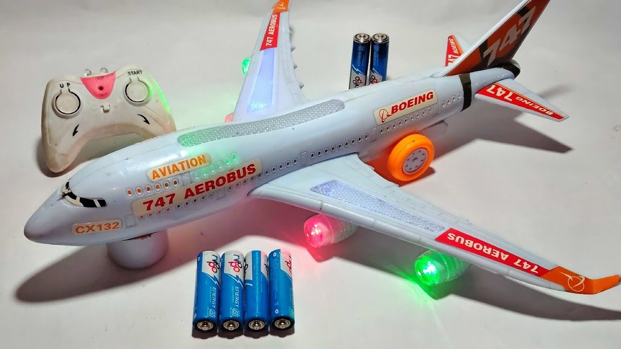 Open electric airplane ✈️ unboxing remote control 3D model airplane unboxing 3D light mini Airplane 
