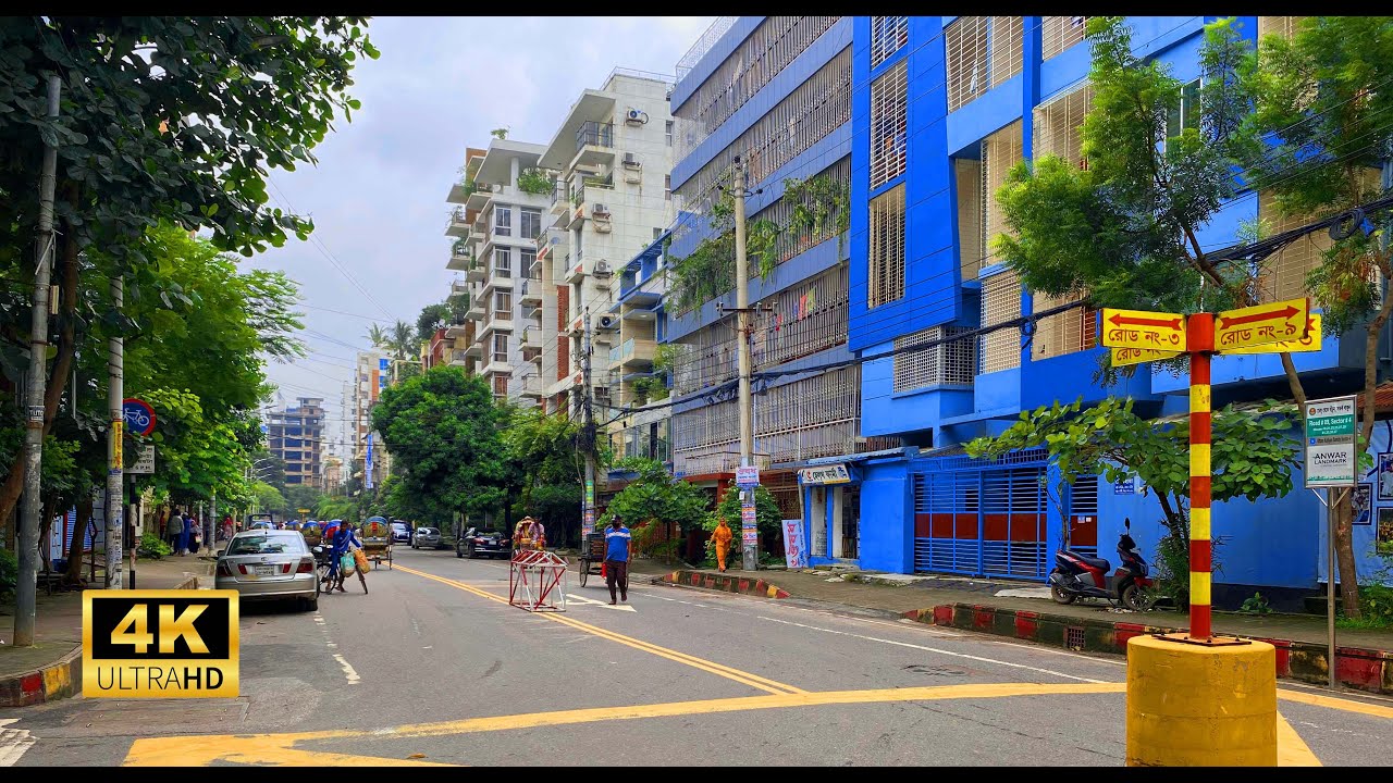 UTTARA SECTOR-4 ROAD-09 4K Street walking tour 2023 || Dhaka walking tour