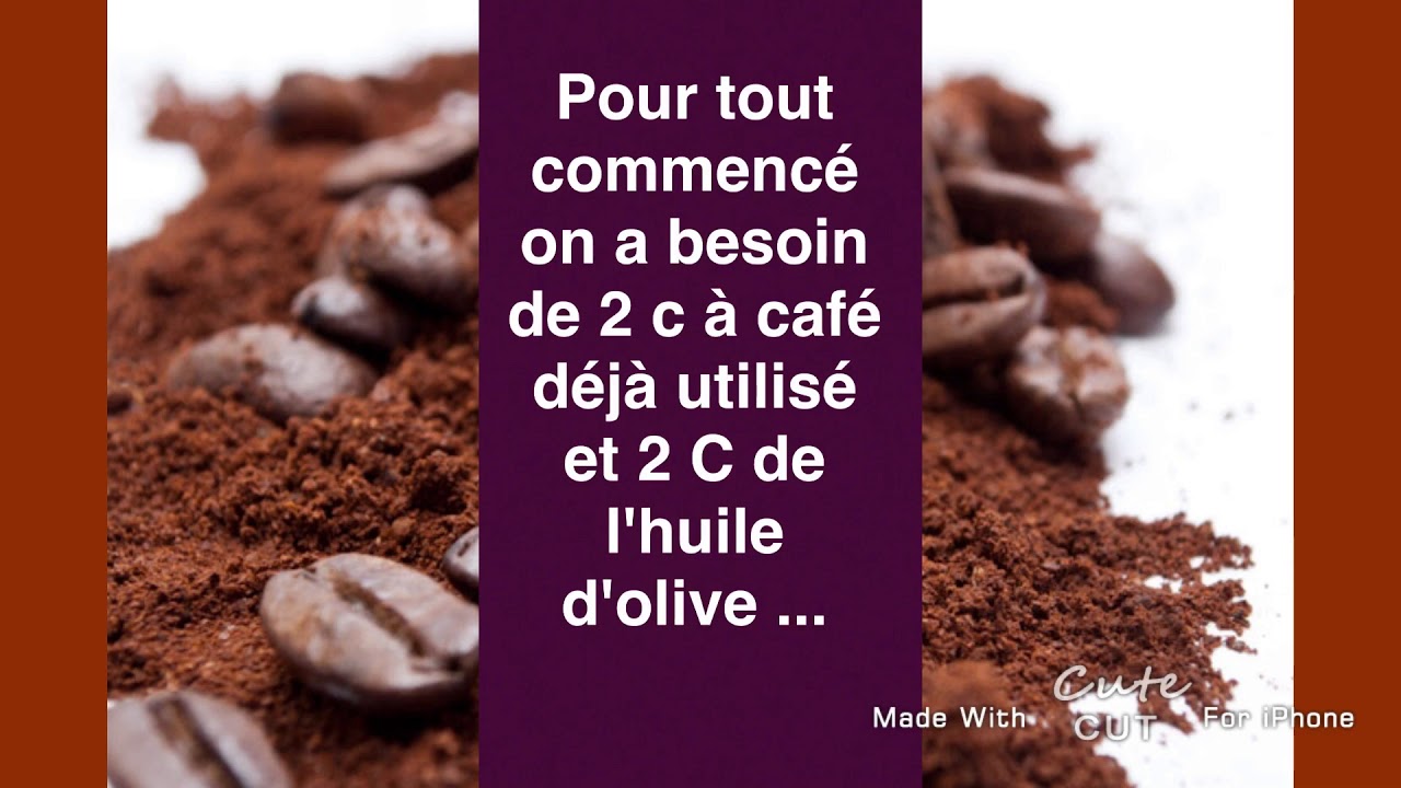 Un petit gommage de caf&eacute; et l'huile d'olive ✨