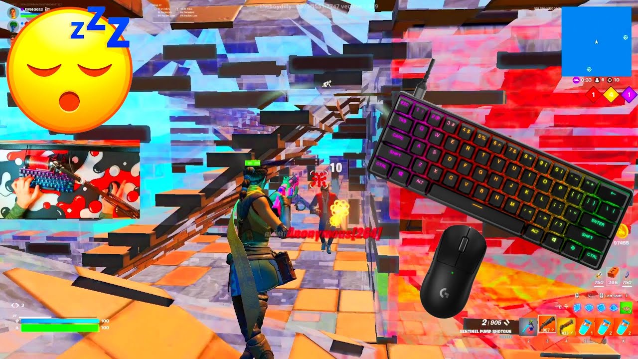 ⭐️[4HR]Steelseries Apex Pro Mini ASMR Chill Fortnite🤩Keyboard Sounds ASMR Smooth 360 FPS 4k⭐️