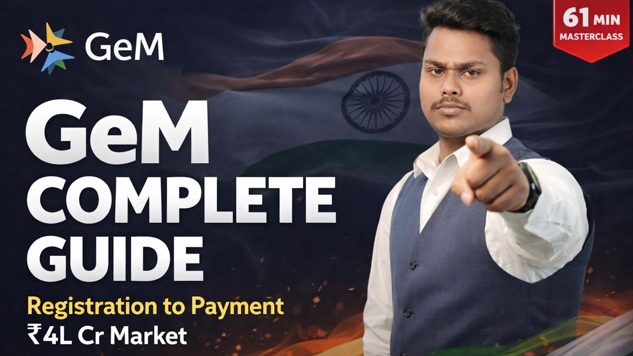 GeM Portal Complete Guide 2026 | Registration Se Payment Tak Sab Kuch | Adv. Gaurav Kumar