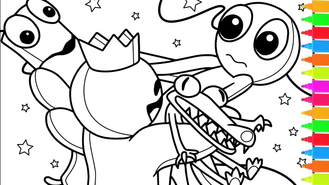 Roblox Rainbow Friends Coloring Pages - Blue, Green, Orange, Player | Roblox Rainbow friends
