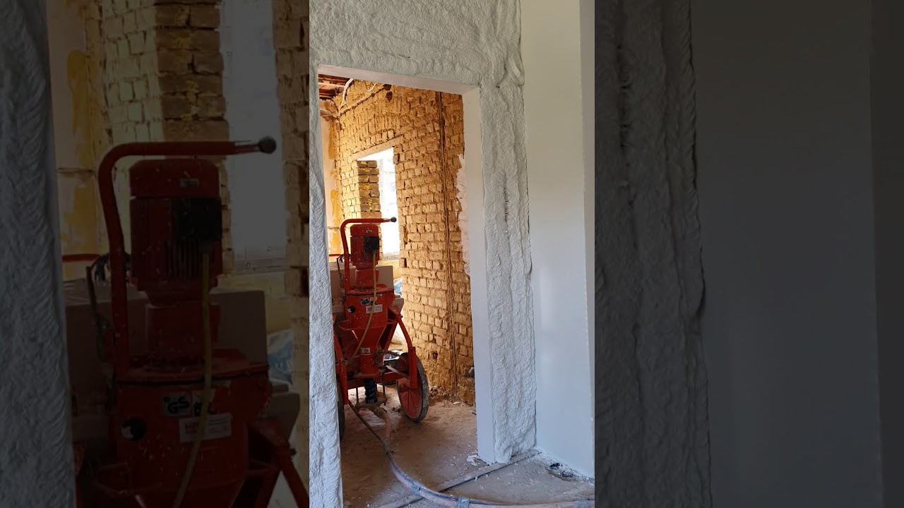 Verputzen mit putzmachine