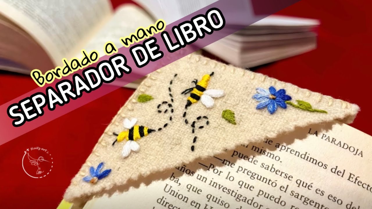 SEPARADOR DE LIBRO 📖 bordado a mano - tutorial @HuitzArti