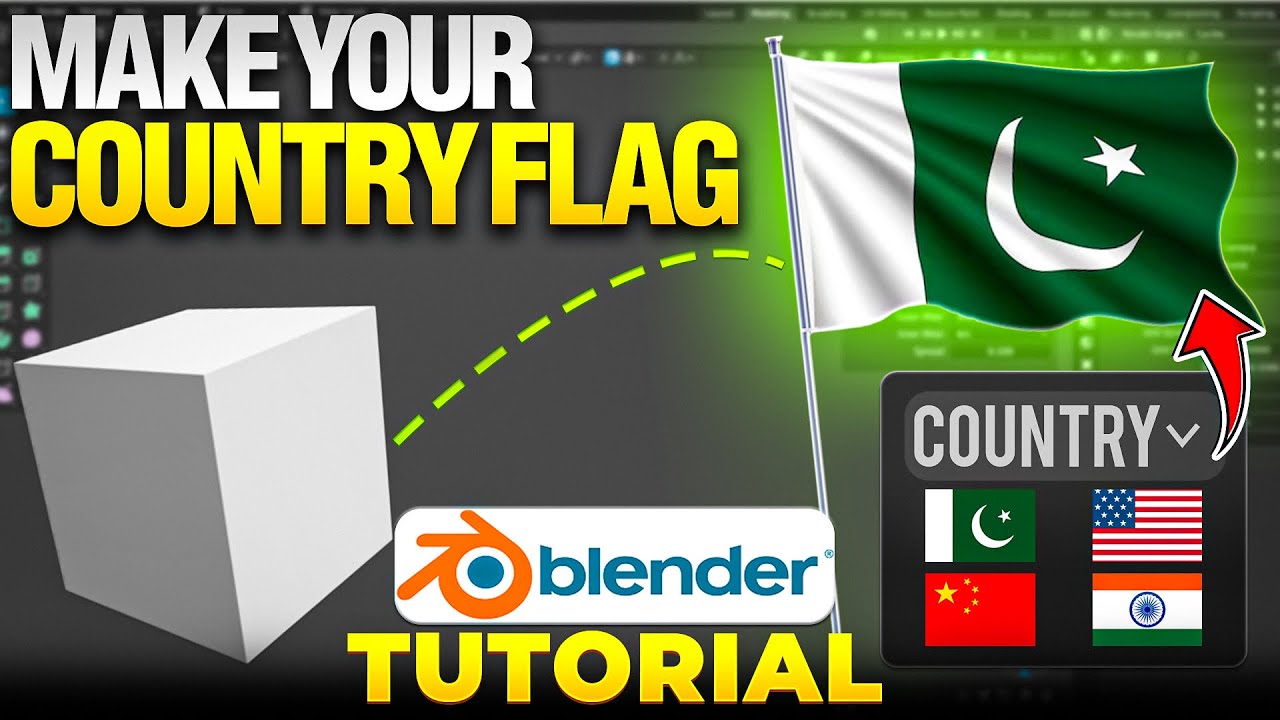 Make Your Country's Flag in Blender | Tutorial in Hindi/Urdu