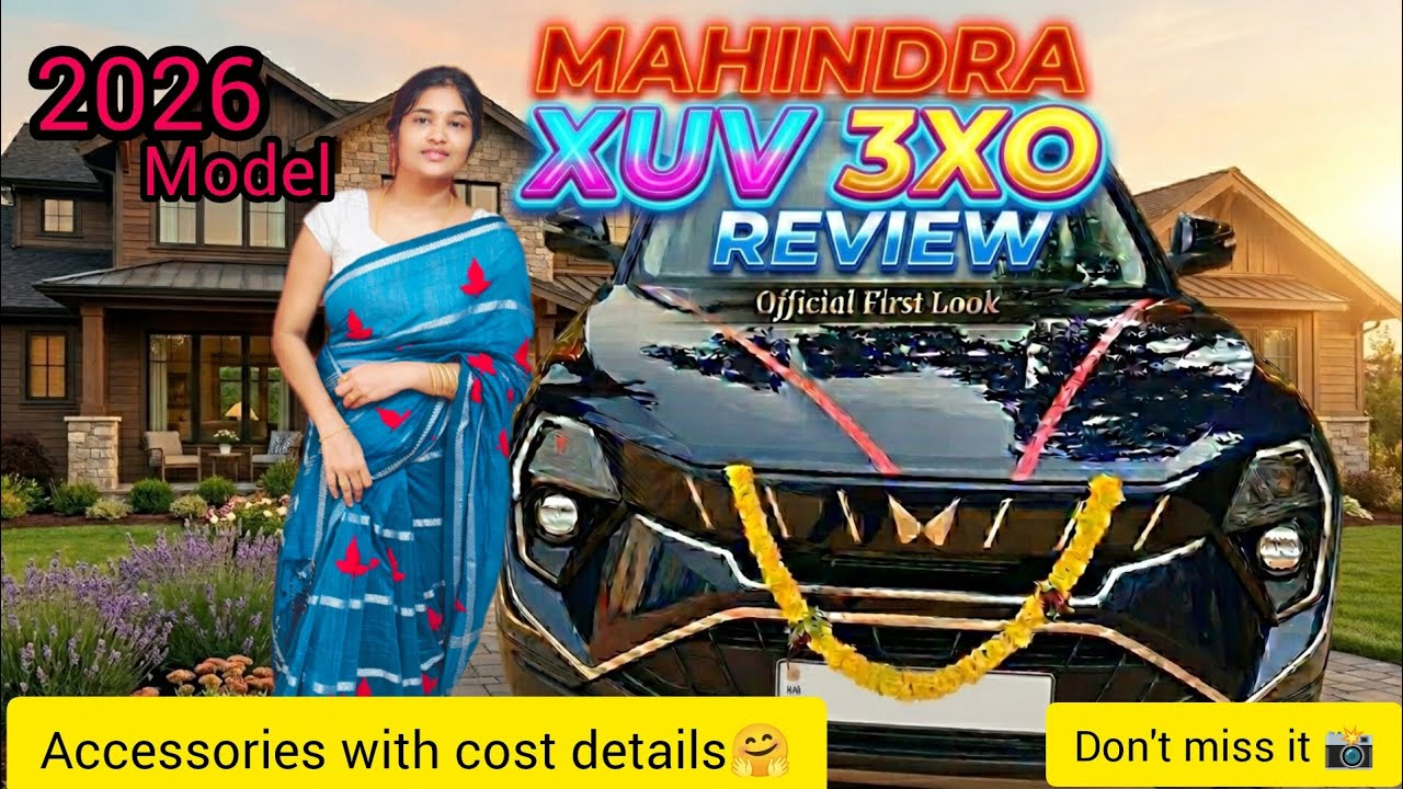 Mahindra XUV 3XO  2026 model review and all important accessories with cost details 🤗don't miss it 📸