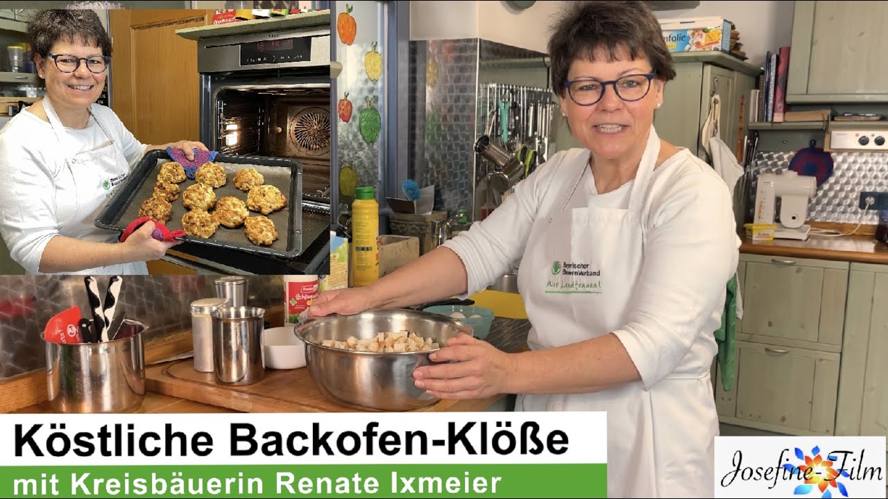Köstliche Backofen-Klöße mit Kreisbäuerin Renate Ixmeier. Einfach nachzumachen!