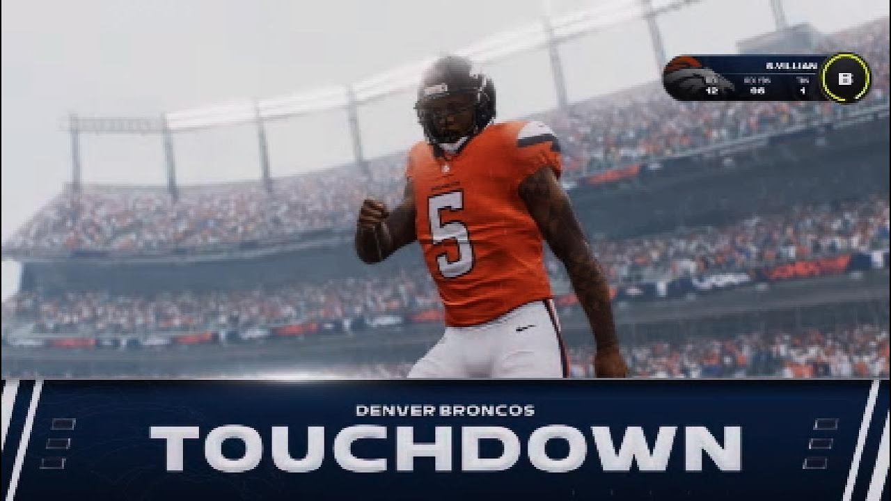 Madden 26 Wr on the Broncos against the packers and against the titans