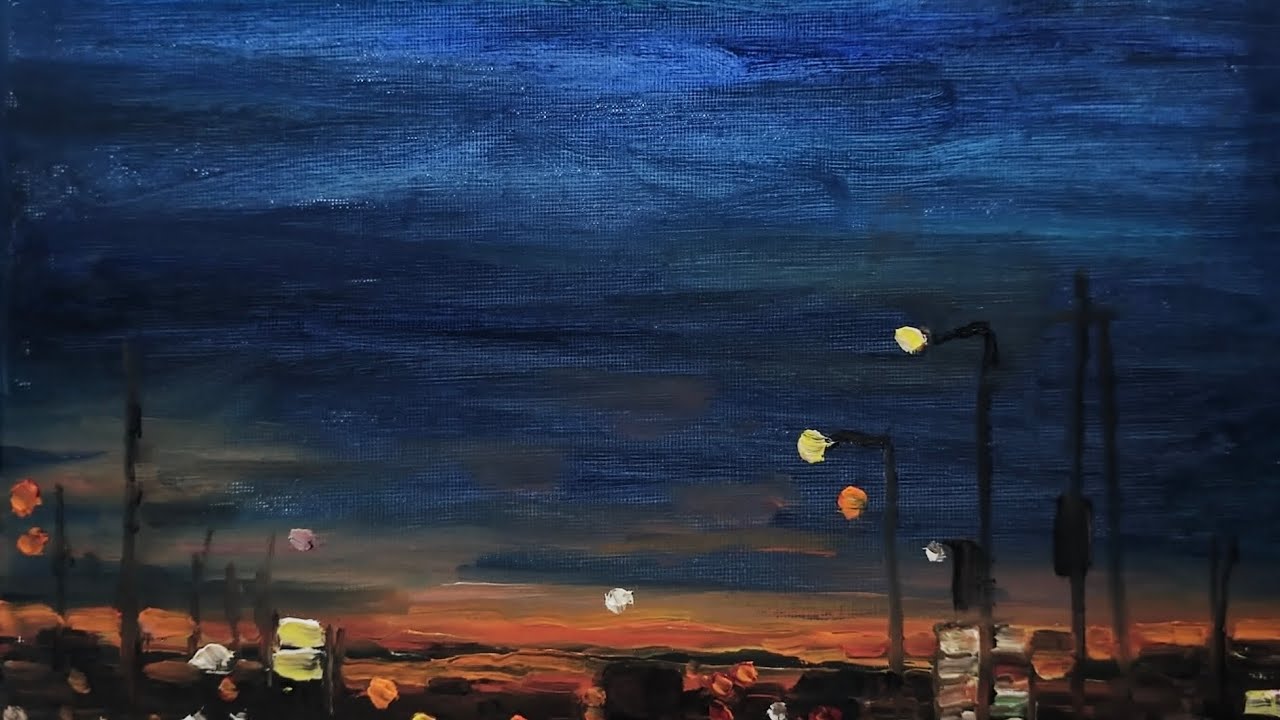 [ASMR] 새벽 출근길의 고요함을 그리다 | Oil Painting of Early Morning Commute