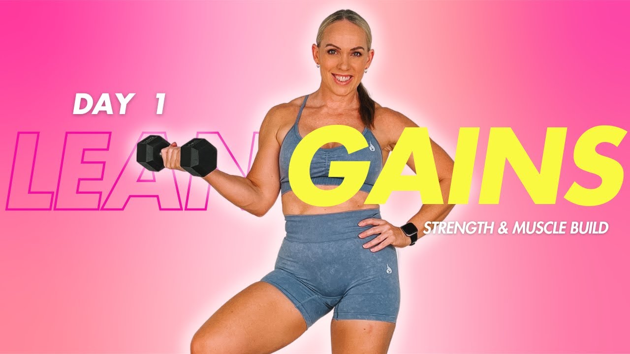 30 Minute Full Body Muscle Building Workout At Home | LEAN GAINS DAY 1