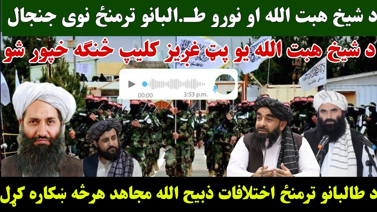 د شیخ هبت الله اخوندزاده او طـ.البانو ترمنځ نوی جنجال د طـ.البانو اختلافات مجاهد هرڅه ښکاره کړل