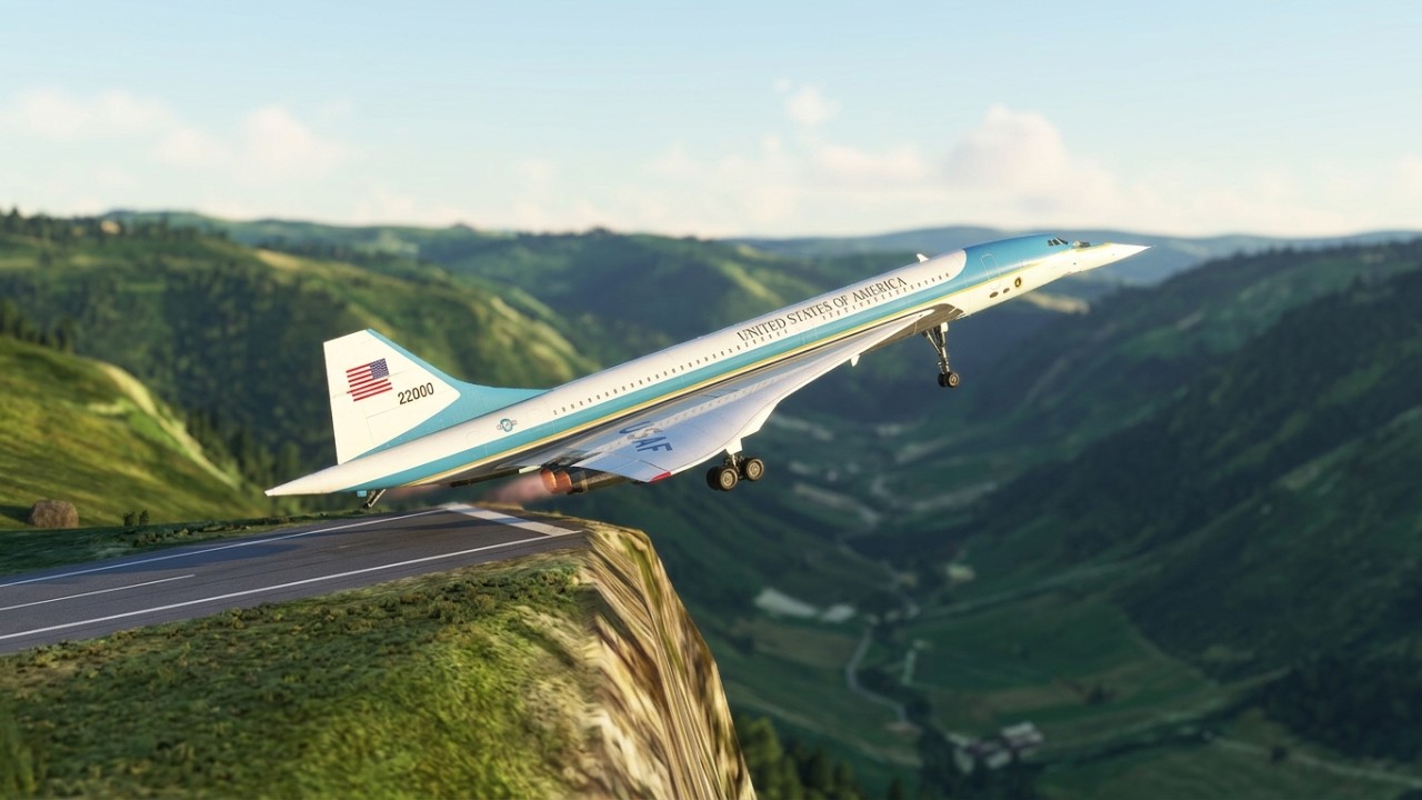 This is crazy! Concorde US Air Force One Hypersonic Aircraft takes off from Impossible runway