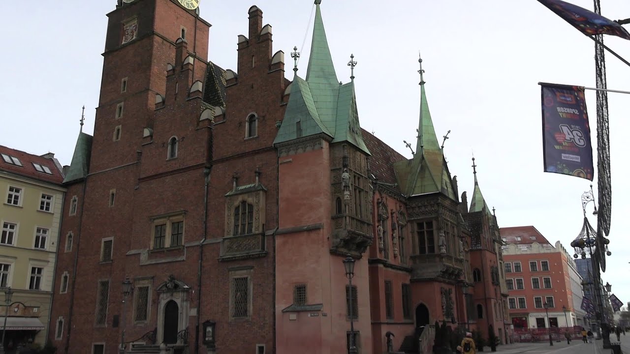 Urlaubsreise nach Zakopane , Altstadt Breslau - Elisabethkirche mit Turm