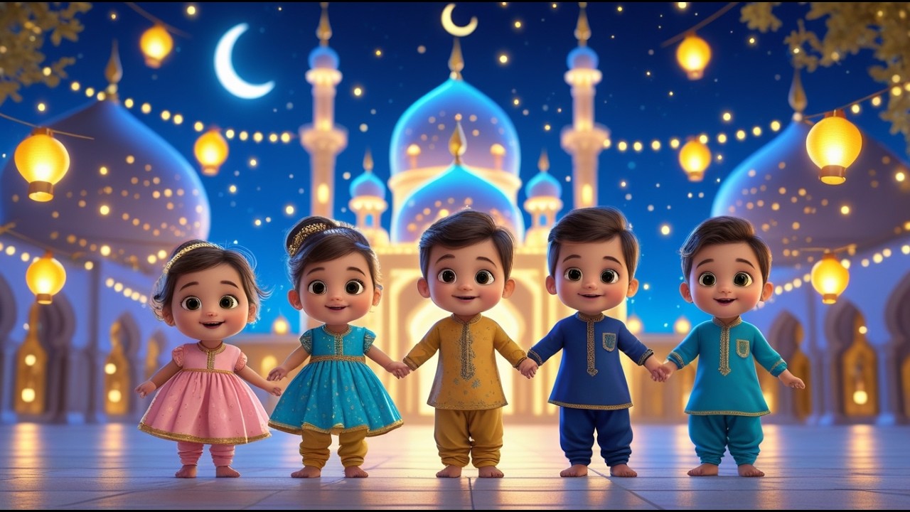 Blessed Friday 🌙 Jummah Mubarak Song for Toddlers | Islamic Kids Nasheed | Ramadan Lights