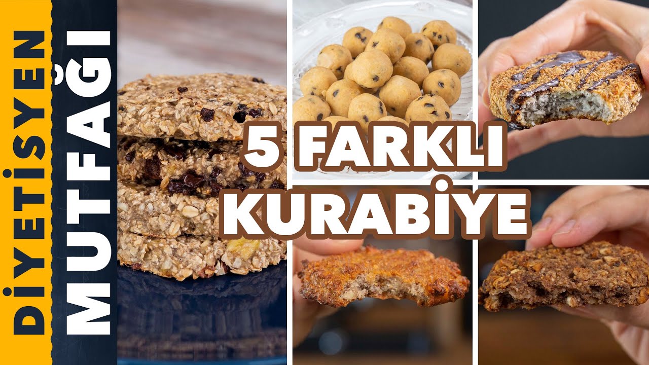 DİYETTE TÜKETEBİLECEĞİNİZ 5 FARKLI KURABİYE TARİFİ | Diyetisyen Mutfağı