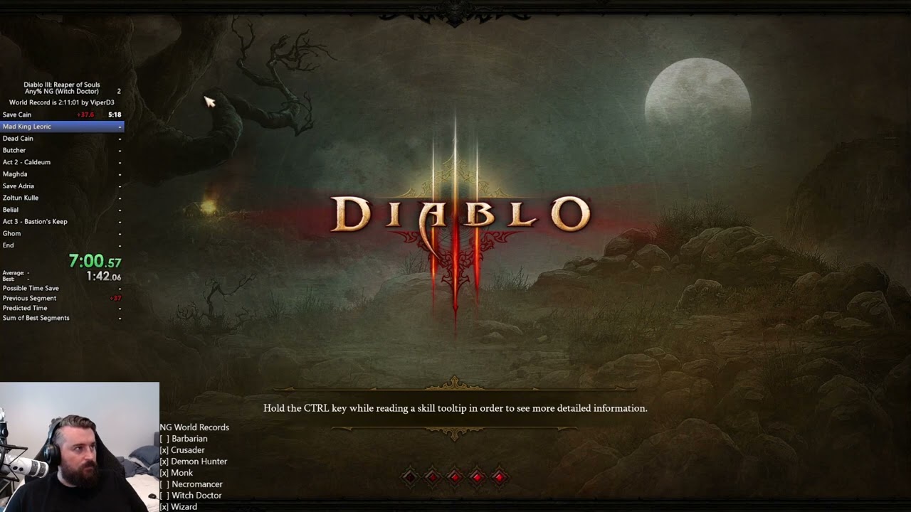 Diablo III Speedrun - any% NG (Witch Doctor) - 2:08:53 WR
