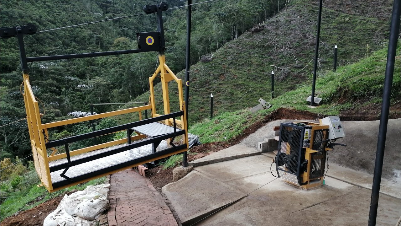 Transporte de Aguacate 🥑 por sistema de cable aéreo. Soluciones Integrales Galvis&Galvis.