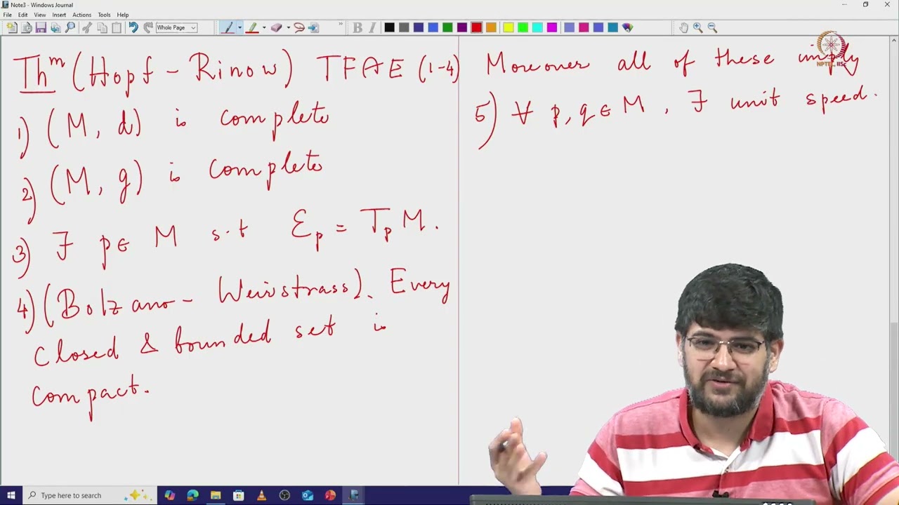 Lec 41 The Hopf-Rinow Theorem