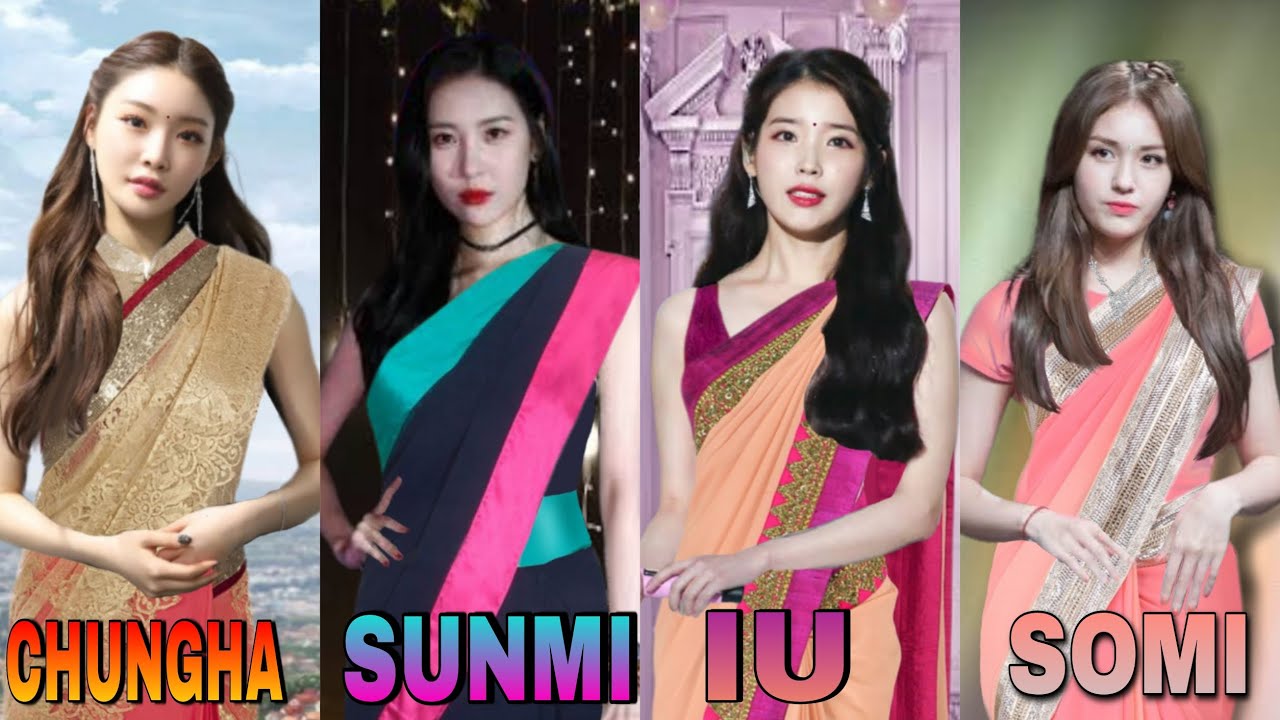 K-POP Female Soloists in INDIAN LOOK 🇮🇳 &bull; Video Compilation | Watch Full Challenge | Precious Kpop