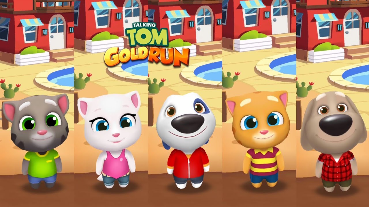 Talking Tom Gold Run Wild West Chase - Tom, Angela, Hank, Ginger, Ben Android Gameplay