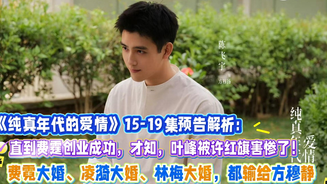 15-19集預告解析：直到費霆創業成功，才知，葉峰被許紅旗害慘了！ 費霓大婚、淩漪大婚、林梅大婚，都輸給方穆靜！