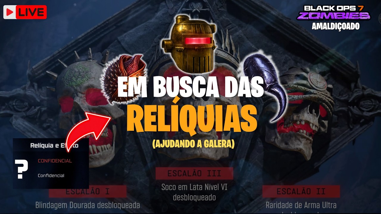 🔴 Vai uma Relíquia Aí? | Ajudando a galera | cursed | BO7 Zombies