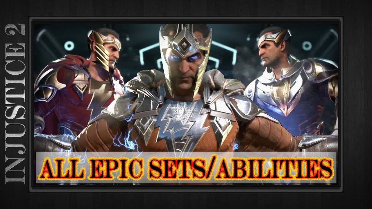 Black Adam - All Epic Gear Sets & Abilities Showcase Demo - Injustice 2