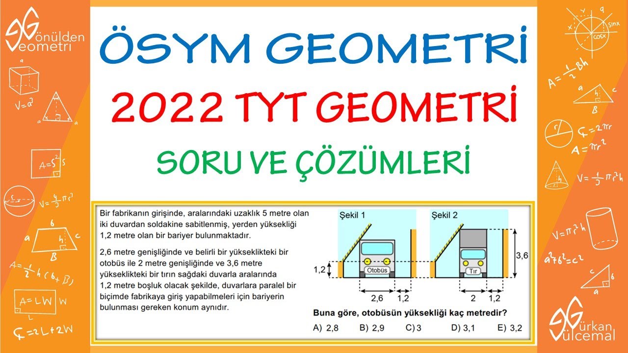 2022 YKS TYT  GEOMETRİ SORU VE &Ccedil;&Ouml;Z&Uuml;MLERİ