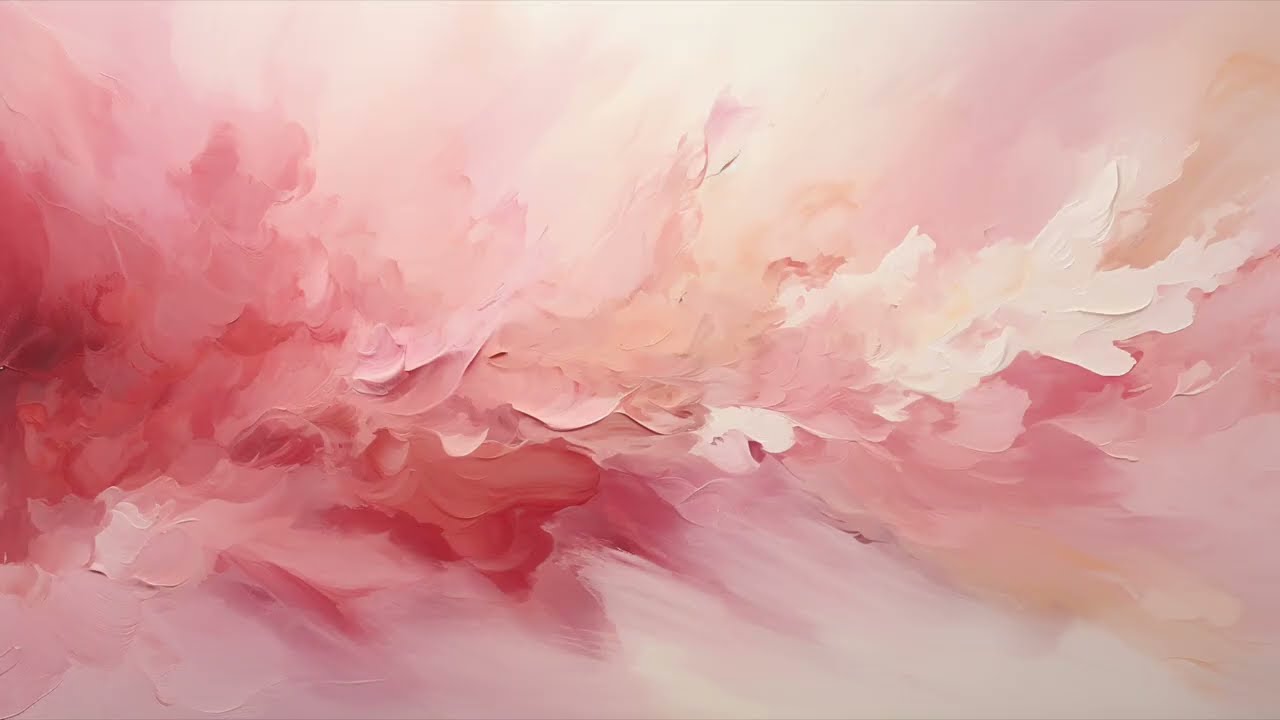 Pink abstract paintings for Smart TV | Frame TV art | screensaver | background | without music