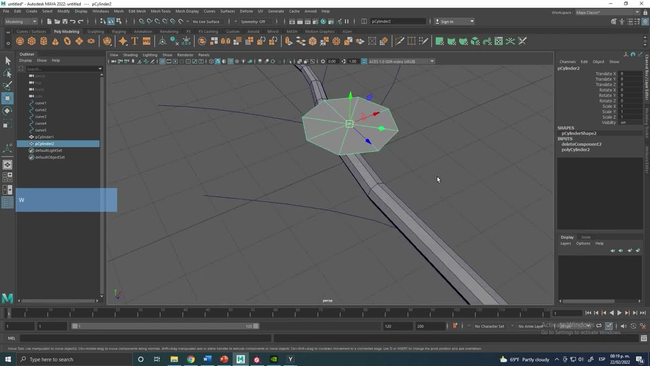 Use this if u don't have sweep mesh in Maya 2019