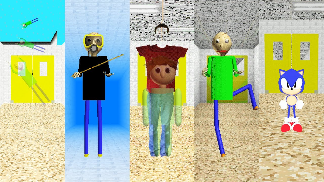 Все — это Baldi's Thing Challenge, но камера 3D Person