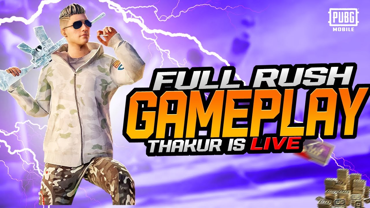 FULL RUSH GAMEPLAY | READY FOR CHALLENGES | THAKURxLIVE | pubg live
