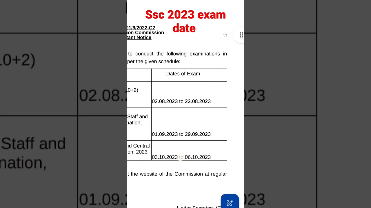 SSC 2023 exam dates #sscchsl #ssccgl #sscmts #sscexamdate #ssccglexamdate #sscnotification