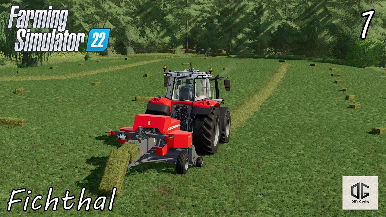 Harvest Wheat/Making Small hay & Straw bales/ I bought Angus Cowsl Timelapse l FS22 Fichthal #ep1